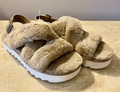 Authentic UGG Oh Yeah Slide Sandal Women's Size 9 Super Soft Comfort New Brown