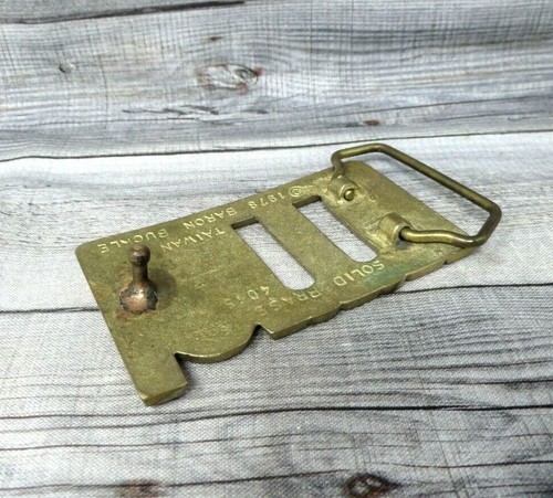 LARRY Belt Buckle Iconic 70s Cut Out Brass Name Vtg Baron Buckles Taiwan .XTT403 - 第 5/6 張圖片