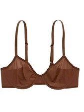 Aerie SMOOTHEZ Mesh Unlined Balconette Bra Underwire Brown Size 32C NWT