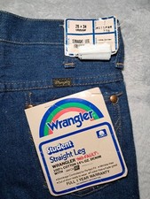 Vintage Wrangler Student Straight Leg Jeans 26x34 Deadstock NWT 70s Made in USA