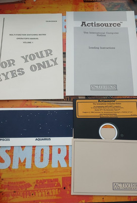 Hacker II Doomsday Papers Commodore 64 (Disk & Manuals) works 8-bit classic C64