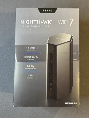 NETGEAR Nighthawk RS140 WiFi 7 Dual Band Router BE5000 5Gbps