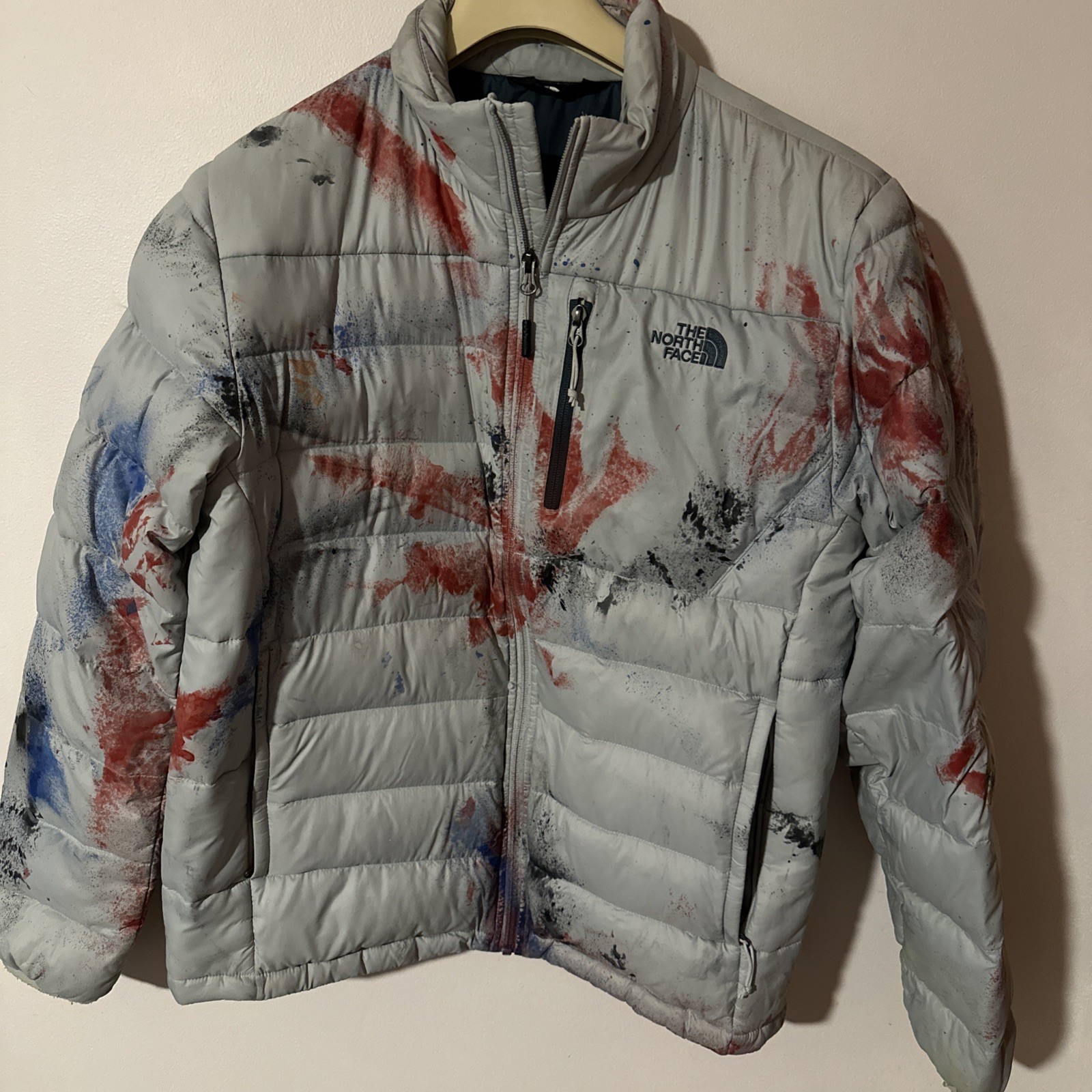 North Face Puffer Jacket Special Unique Painted S… - image 1