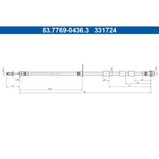 Bremsschlauch ATE 83.7769-0436.3 für Ford Ecosport
