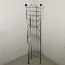Wire DVD Tower Storage Rack Holds 45 DVDs 38” Tall