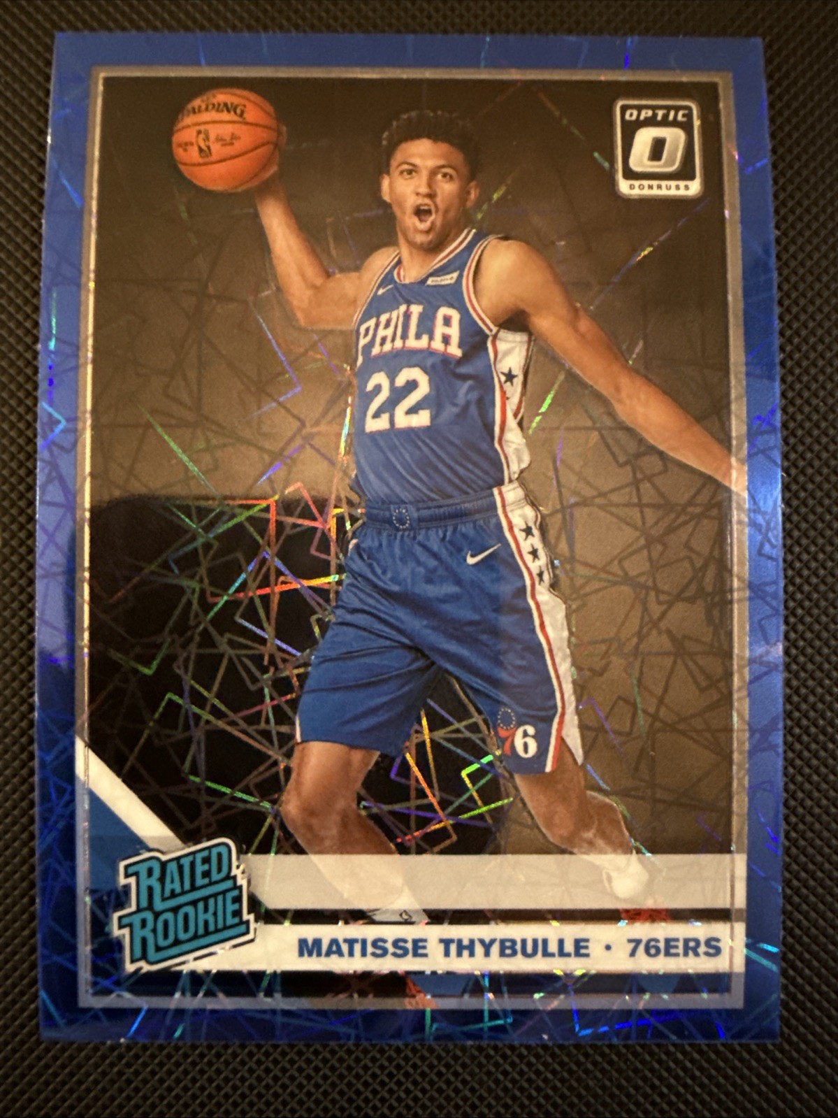 Matisse Thybulle #192 Donruss Optic 2019-20 Philadelphia 76ers Blue Velocity RC