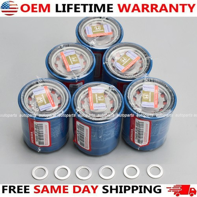#ad #ad 6PCS For Genuine OEM Oil Filter 15400 PLM A02 Acura WITH Drain Plug Washer USA $30.99