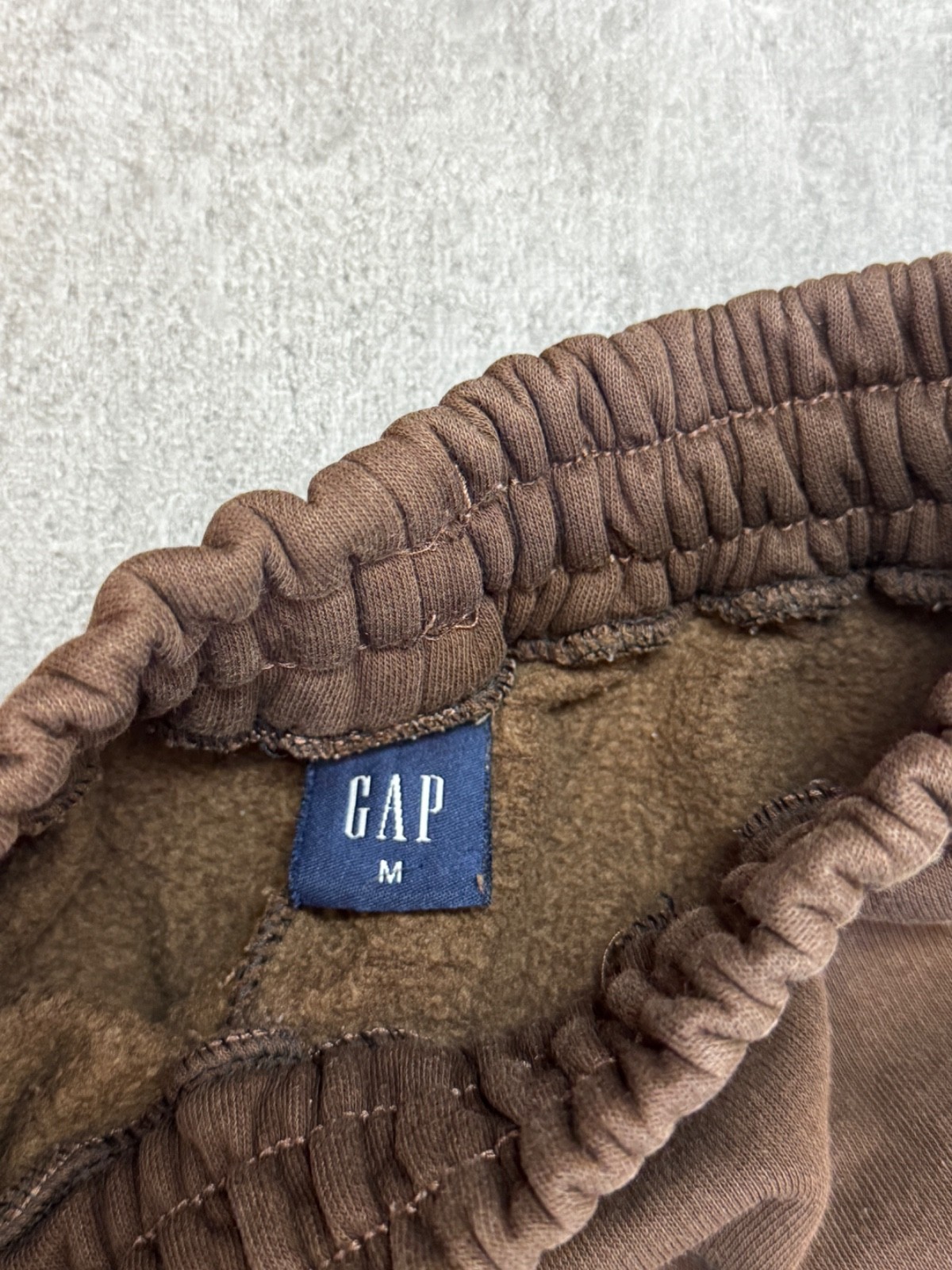 GAP Vintage Tracksuit Joggers Set M Brown Hoodie Sweatpants Arch Logo Y2K image 10