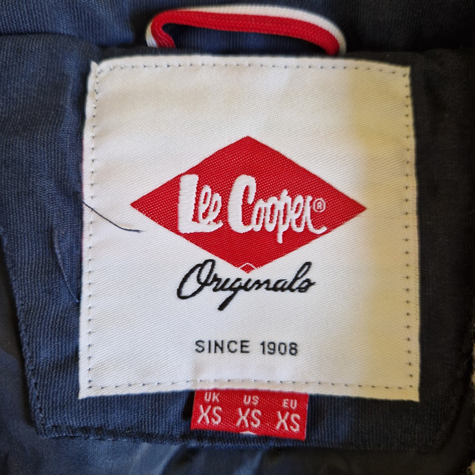 Lee Cooper Jacket Navy with Sherpa Collar Size:  XS image 9