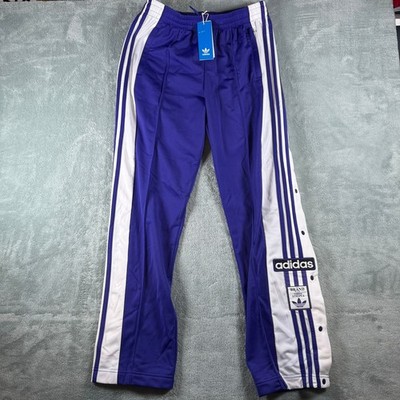 Adidas Originals Adibreak Track Pants Purple White Snap Side IP0624 Womens Small