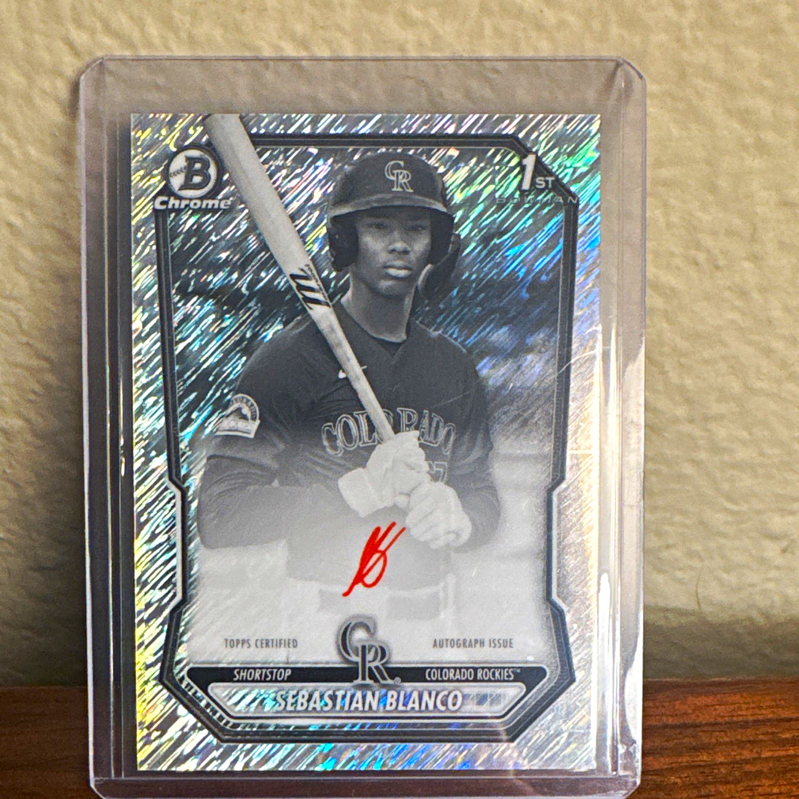 Topps 2026 Bowman Chrome Prospect Autographs  Sebastian Blanco Red INK Auto SSP
