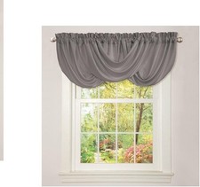 Lucia Elegant Waterfall Valance for Living Room Kitchen, and Bedroom, Soft