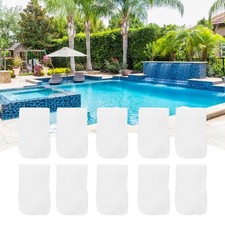 10Pcs 20x12cm Swimming Pool Cotton Filter Bag Sock Replacement Cleaning Too OH