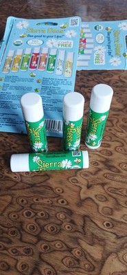 SIERRA BEES 4x  LIP BALM Bienenwachs  Lippenpflegestift Teebaumöl tamanu bio NEU