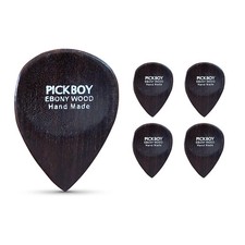 Pick Boy HandMade Ebony Exotic Guitar Picks Heavy 5 Pack