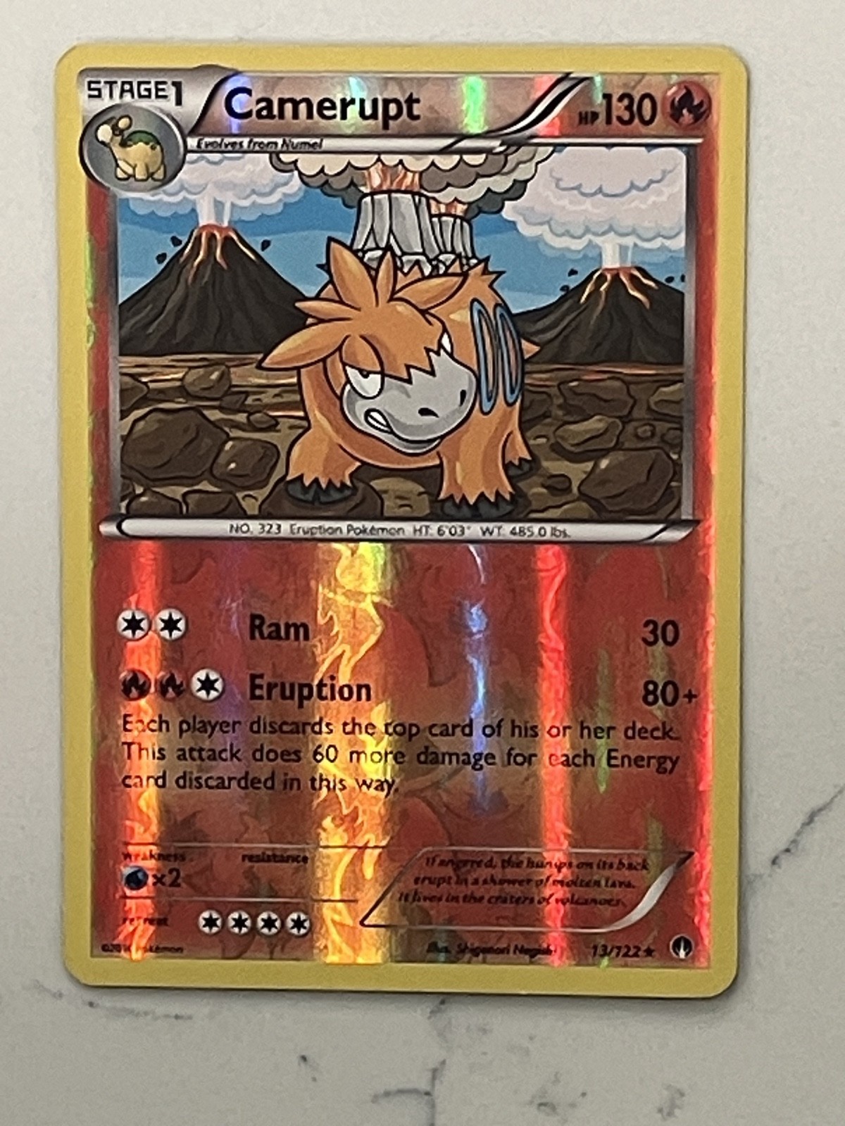 Camerupt 13/122 Breakpoint Reverse Holo