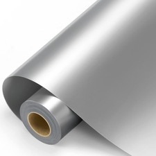 Permanent Vinyl Roll 11ft Silver Outdoor Sticker Scrapbooking Signs Glossy