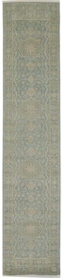 2'7 X 14'2 Handmade Floral Transitional Oriental Runner Rug Hallway 3X14 ft