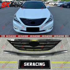 Abs Carbon Lookabs Glossy Black Front Grille Mesh Fits Hyundai Sonata 8th 11-13 Abs Carbon Lookabs Glossy Black Front Grille Mesh Fits Hyundai Sonata 8th 11-13