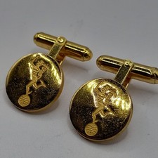 Vintage Pair Of Royal Signals Military Button Style Regiment Cufflinks