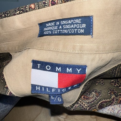 Tommy Hilfiger Vintage Paisley Button Up Vintage Y2K 90’s SZ L Long Sleeve - Picture 12 of 14