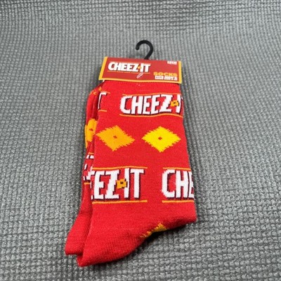 Odd Sox Cheez It Crackers Novelty Crazy Socks Gift Mens Size 6-12 Crew NEW