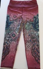 Evolution and Creation Women's Yoga Leggings Cropped Stretch Pants Size S