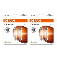 4 Glühlampen Innenraum 12V 10W SV8.5-8 OSRAM ORIGINAL passend für PKW