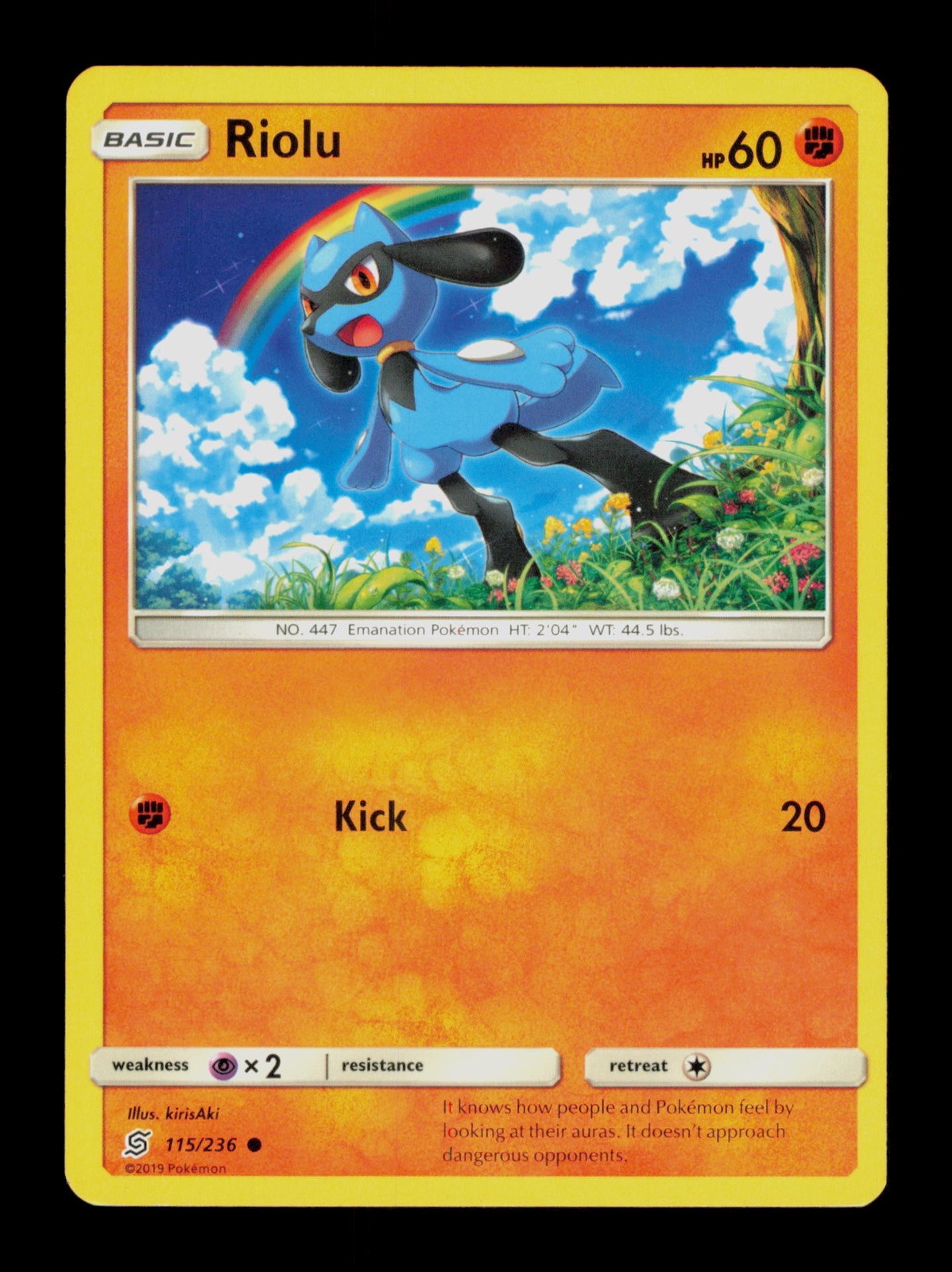 Riolu 115/236 Pokemon Unified Minds Trading Card TC