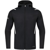 Jako Freizeitjacke Challenge Mit Kapuze - Schwarz Meliert/Weiß /Gr: Xl