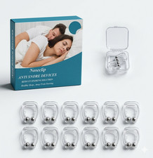 12Pcs Anti Snore Magnetic Silicone Nose Clip Stop Snoring Aid Device Stopper