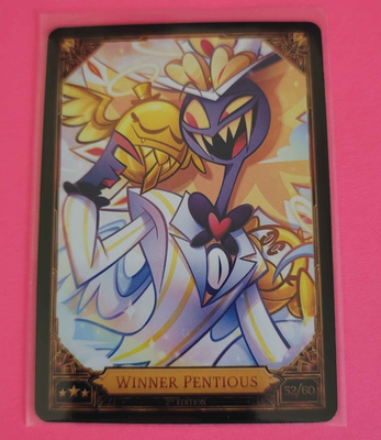 ハズビンホテル トレーディングカード WINNER PENTIOUS foil WINNER PENTIOUS 52/60 - RARE - Hazbin Hotel Season 2 Trading Card