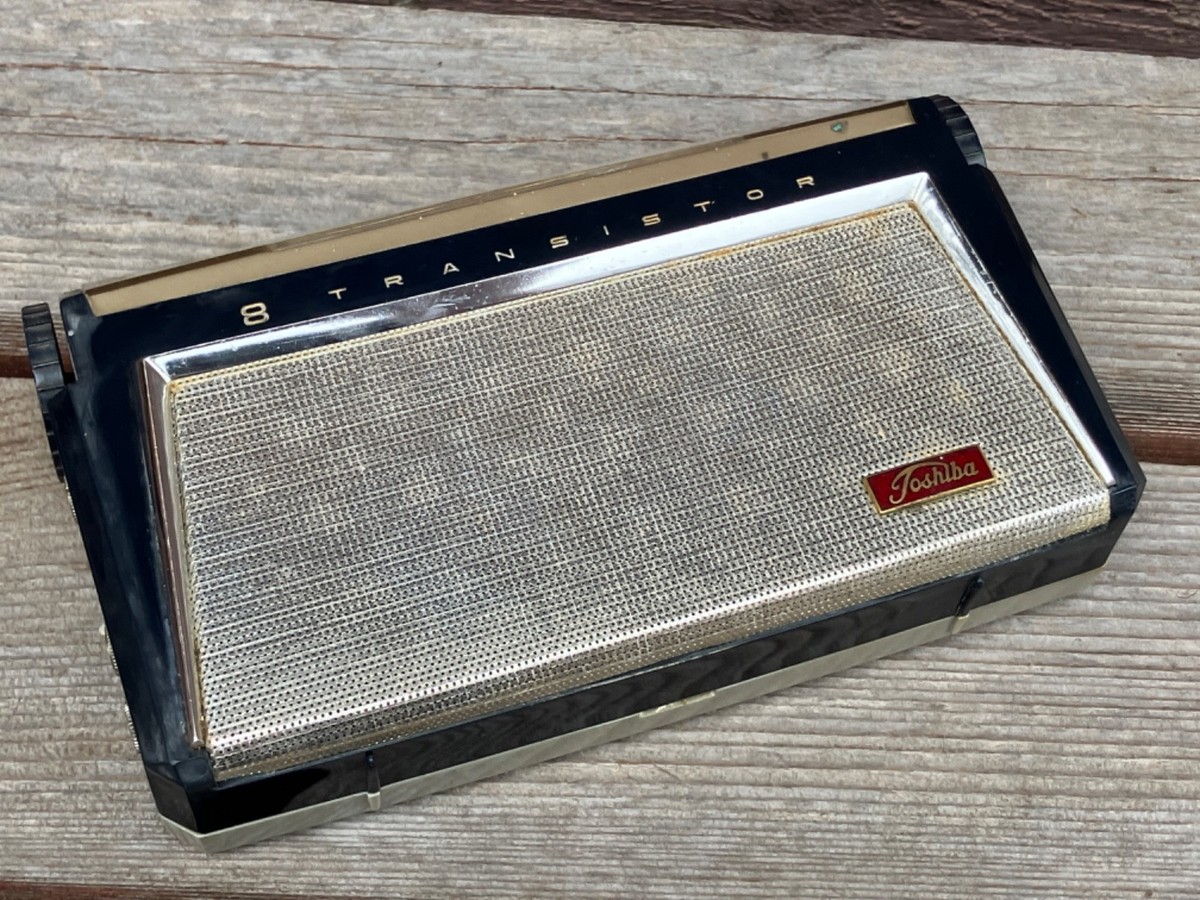 VTG TOSHIBA MODEL 8TM 41 8 TRANSISTOR RADIO w CASE | eBay