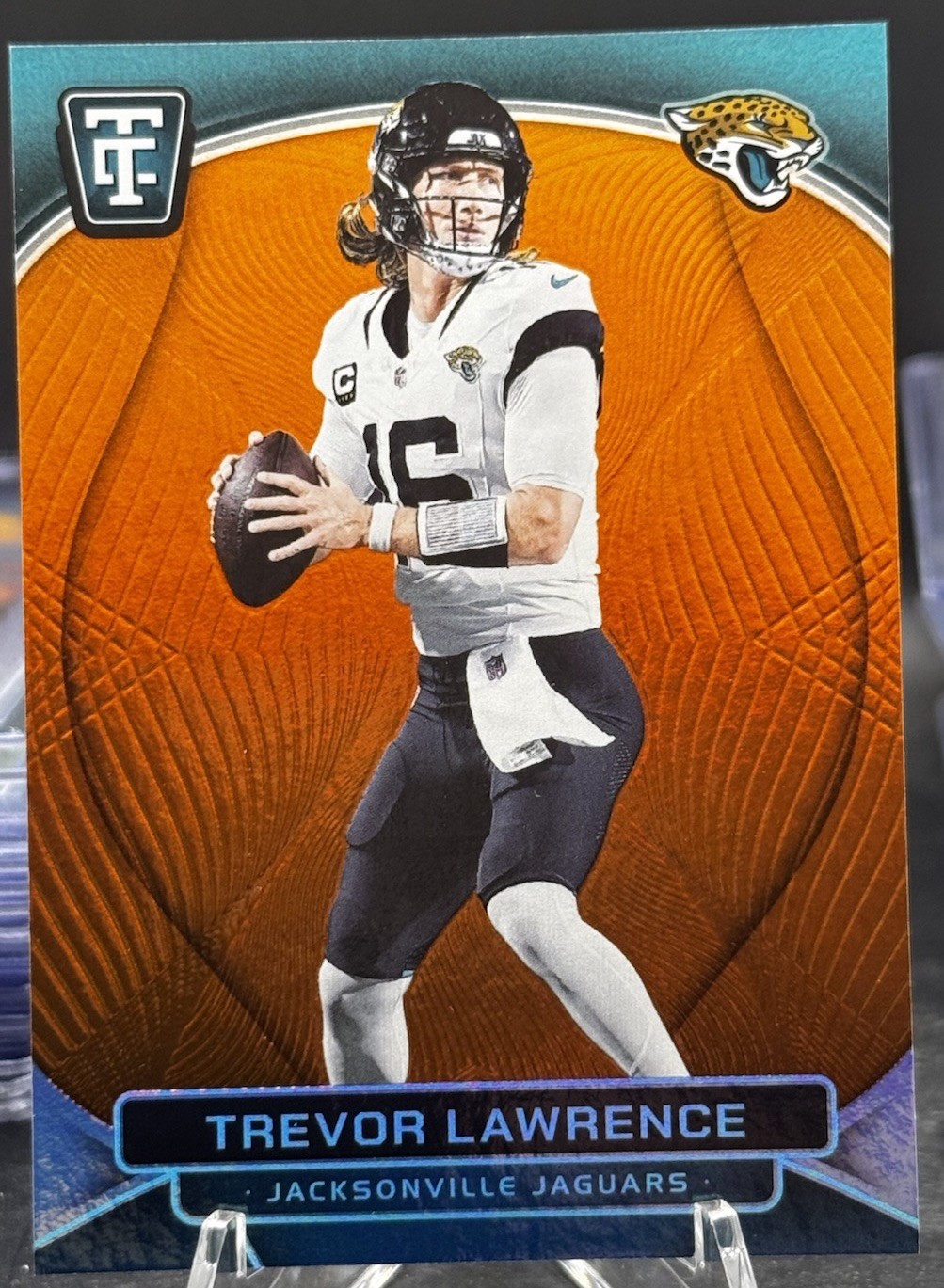 Trevor Lawrence 2024 Panini Totally Certified #40 Mirror Platinum Orange #/99