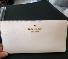 Kate Spade New York Meringue Large Bifold Wallet   Logo, Credit Card, Folding