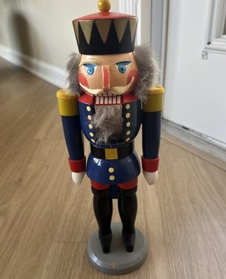 Vintage Vero Seiffen Nussknacker From Nutcracker King Blue Gray Made In Germany