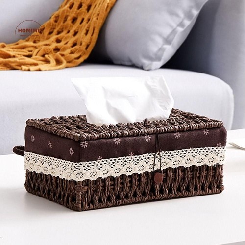 Tissue Dispenser Tissue Holder Handmade Paper Storage Basket Home Decoration