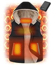 Graphene Heated Vest for Women 7.4V Fast Charge Large Capacity X-Large Black