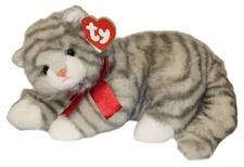 Ty Classic Plush - AL E. KAT the Grey Tabby Cat (14 Inch) Stuffed Animal MWMTs