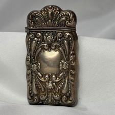 Antique Sterling Silver Match Safe 16 Gram Vesta Striker Bottom