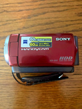COOL Sony Handycam Red 60x Optical Zoom 60GB HDD LCD Screen Camcorder