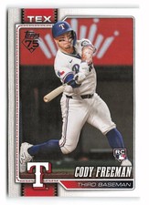 2026 Topps Cody Freeman #224 Rookie Texas Rangers