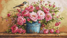 Lush Bouquet of Flowers B7055L Counted Cross-Stitch Kit