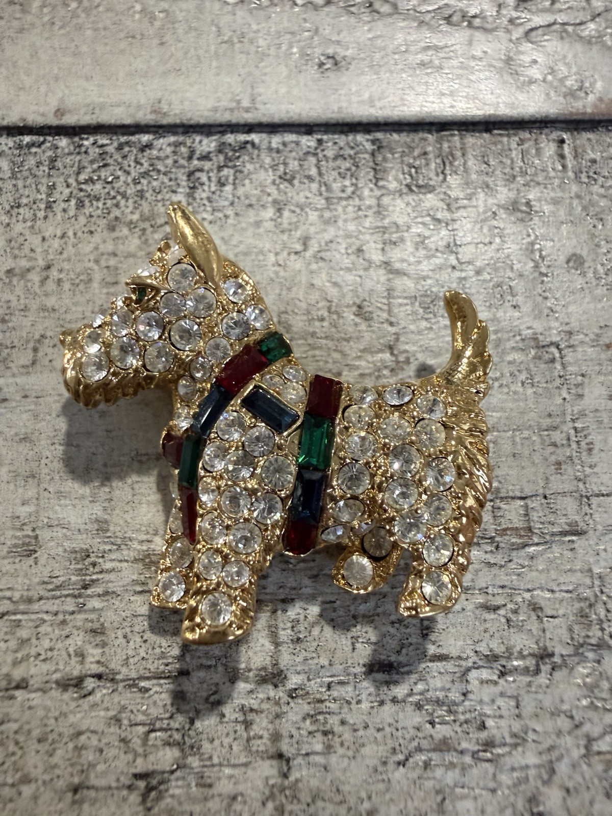 Vtg Kenneth Jay Lane KJL Brooch Scottish Terrier … - image 1