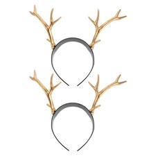 2pcs Antler Headband: Antlers Hair Hoop Headpiece - Holiday Headband For