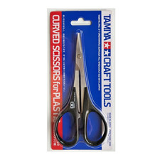 Tamiya R/C Hobbyist Stainless Steel Curved Scissors for cutting Lexan Body 74005