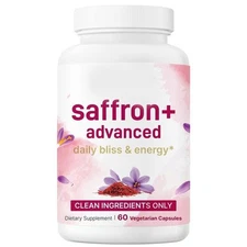 Saffron+ Advanced Supplements 60 Veggie Capsules 10-in-1 with SaffronExtract