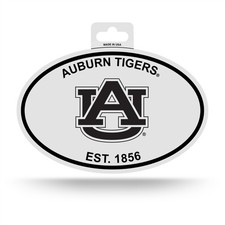 Auburn Tigers Oval Decal Sticker 3x5 Inches NEW Free Ship Black  White