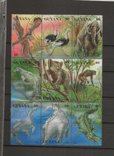 ANIMAUX PREHISTORIQUES -  FEUILLET DE TIMBRES
