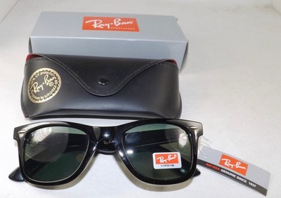 50s Style Ray Ban Sunglasses Lei Peng Classic Black Frame Case QB